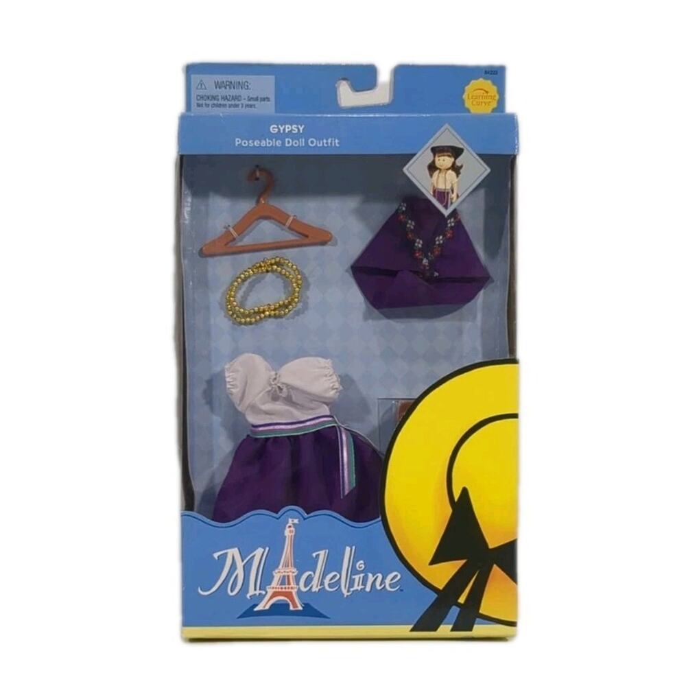 Madeline Gypsy Learning Curve poseable 8" doll outfit 2002 NEW in box Vtg